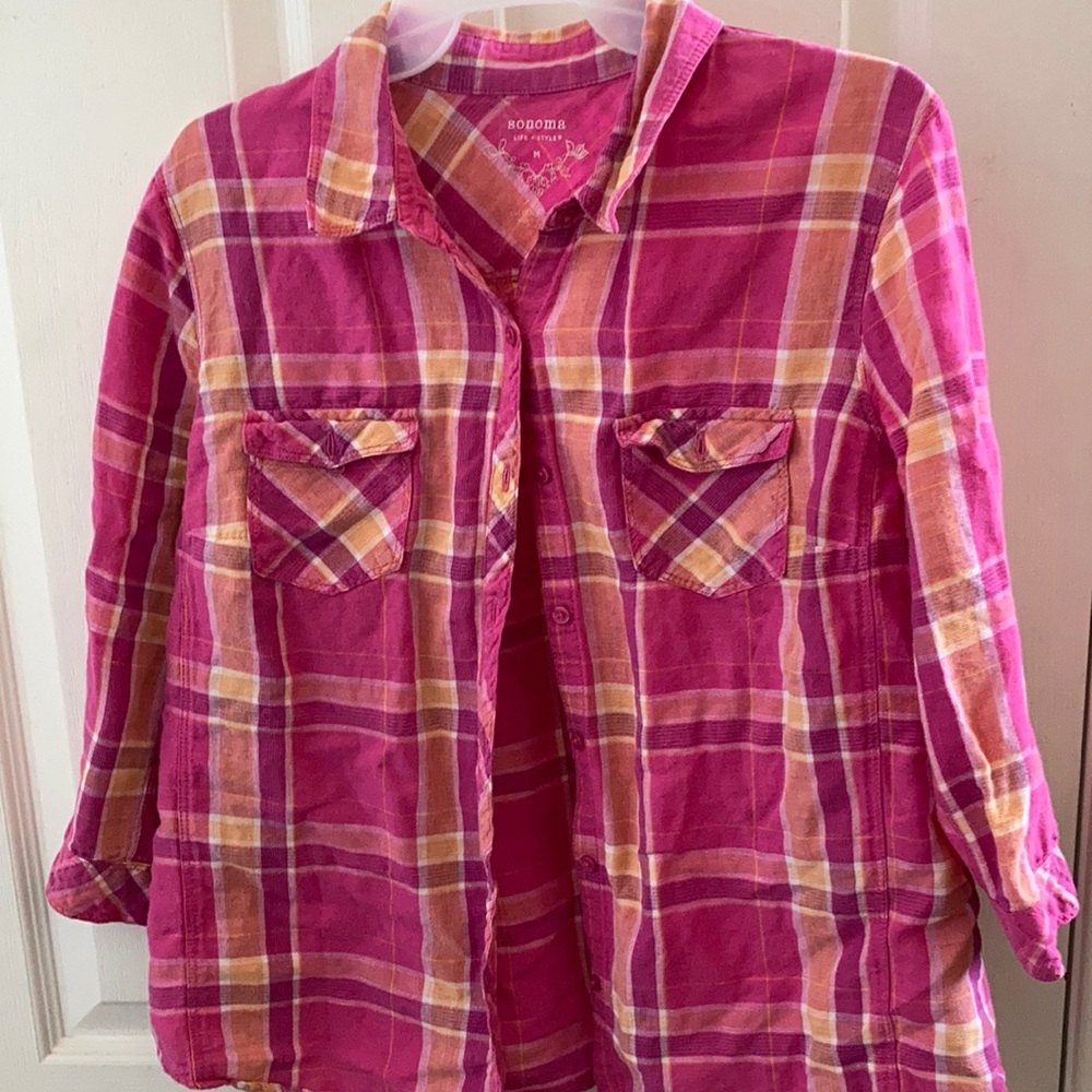 FINAL MARKDOWN Ladies Sonoma linen cotton blouse medium